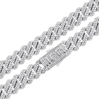 ICE PRONG - 13mm 古巴項鍊 (White Gold)