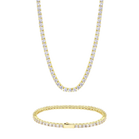 ICE TENNIS SET - 3mm 組合 (Yellow Gold)