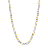 ICE SPARKLER - 3mm tennis項鍊 (Yellow Gold)