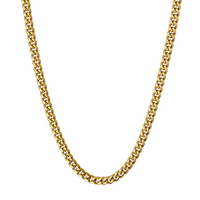 PLAIN - 4mm 古巴項鍊 (Yellow Gold)