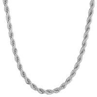 THE ROPE - 3mm-6mm 麻花項鍊 (White Gold)
