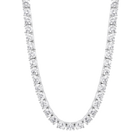 ICE SPARKLER - 5mm tennis項鍊 (White Gold)