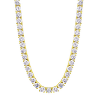 ICE SPARKLER - 5mm tennis項鍊 (Yellow Gold)