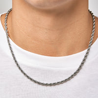 THE ROPE - 3mm-6mm 麻花項鍊 (White Gold)