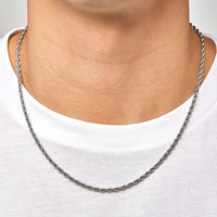 THE ROPE - 3mm-6mm 麻花項鍊 (White Gold)