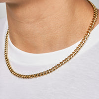 PLAIN - 6mm 古巴項鍊 (Yellow Gold)