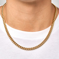 PLAIN - 6mm 古巴項鍊 (Yellow Gold)