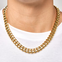 PLAIN SET - 12mm 古巴組合 (Yellow Gold)