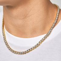 ICE SPARKLER - 5mm tennis項鍊 (Yellow Gold)