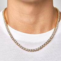 ICE SPARKLER - 5mm tennis項鍊 (Yellow Gold)