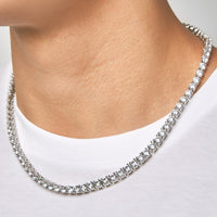 ICE SPARKLER - 5mm tennis項鍊 (White Gold)