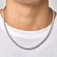 ICE SPARKLER - 4mm tennis項鍊 (White Gold)