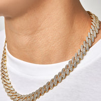 ICE PRONG - 13mm 古巴項鍊 (Yellow Gold)