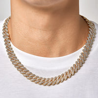 ICE PRONG - 13mm 古巴項鍊 (Yellow Gold)