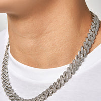 ICE PRONG - 13mm 古巴項鍊 (White Gold)