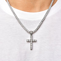 ICE SPARKLER + CROSS 組合 (White Gold)