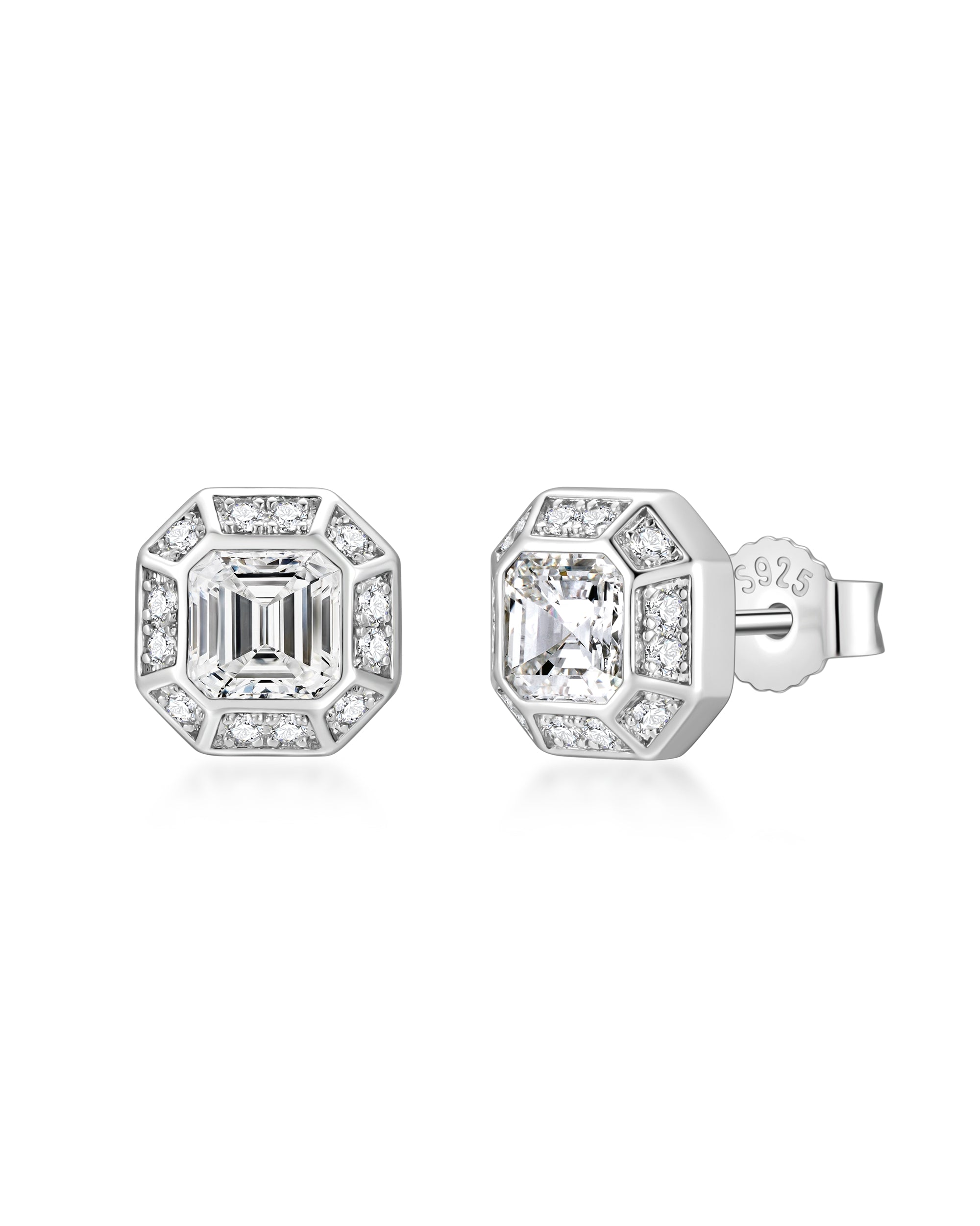 White gold diamond earrings by Iceman Society