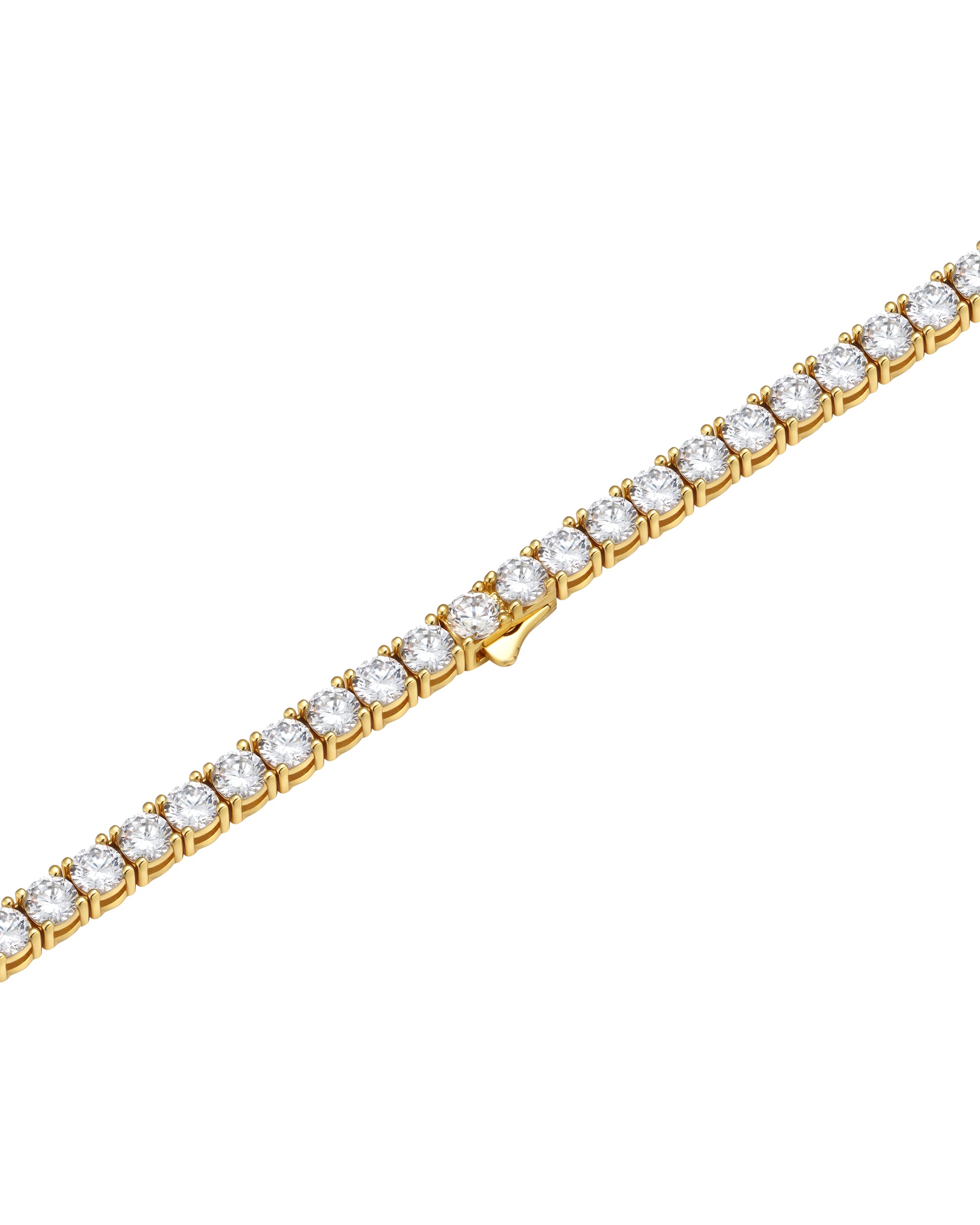 4mm 18k gold tennis necklace by Iceman Society