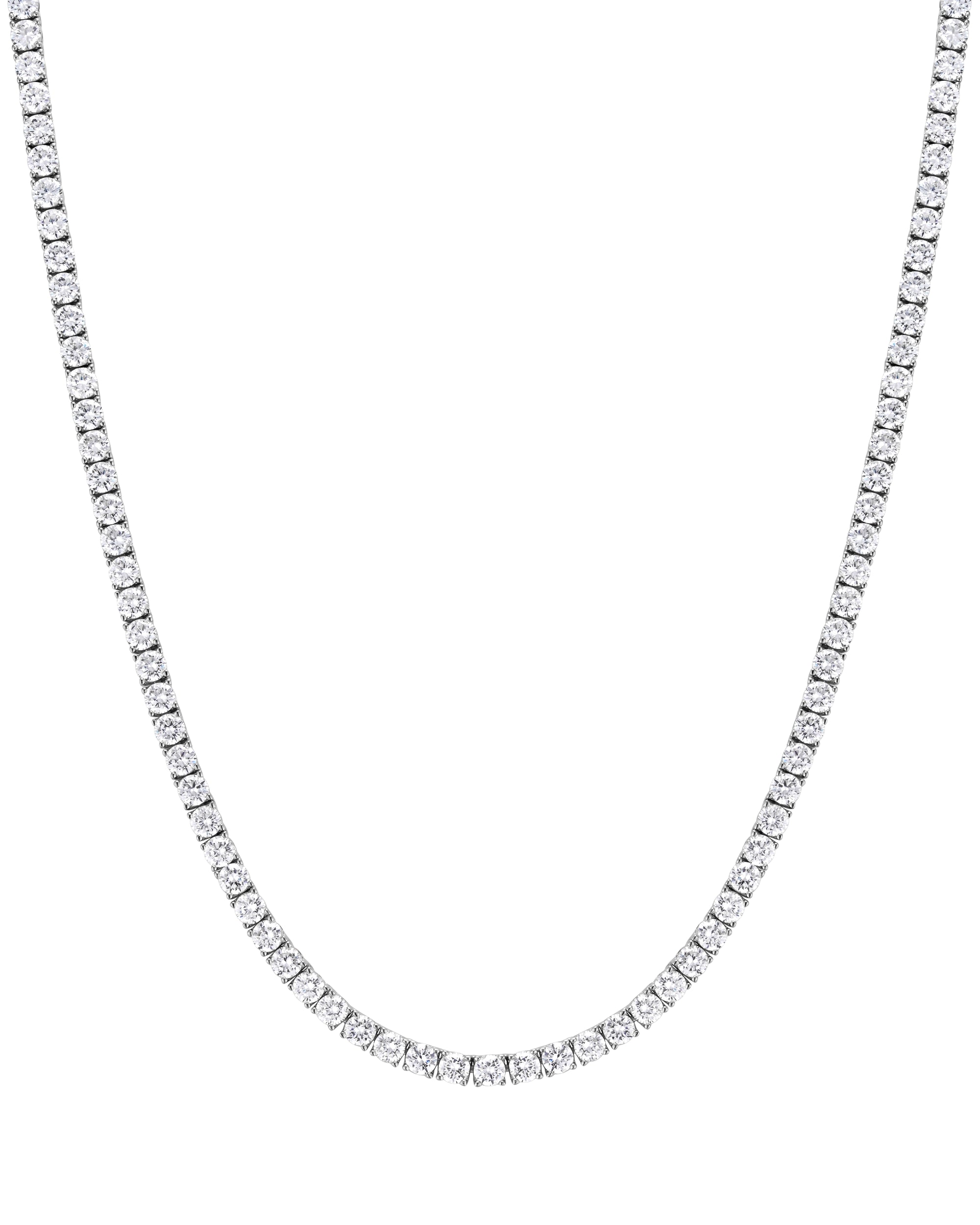 4mm white gold tennis necklace by Iceman Society