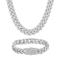 ICE CUBAN SET - 12mm 組合 (White Gold)