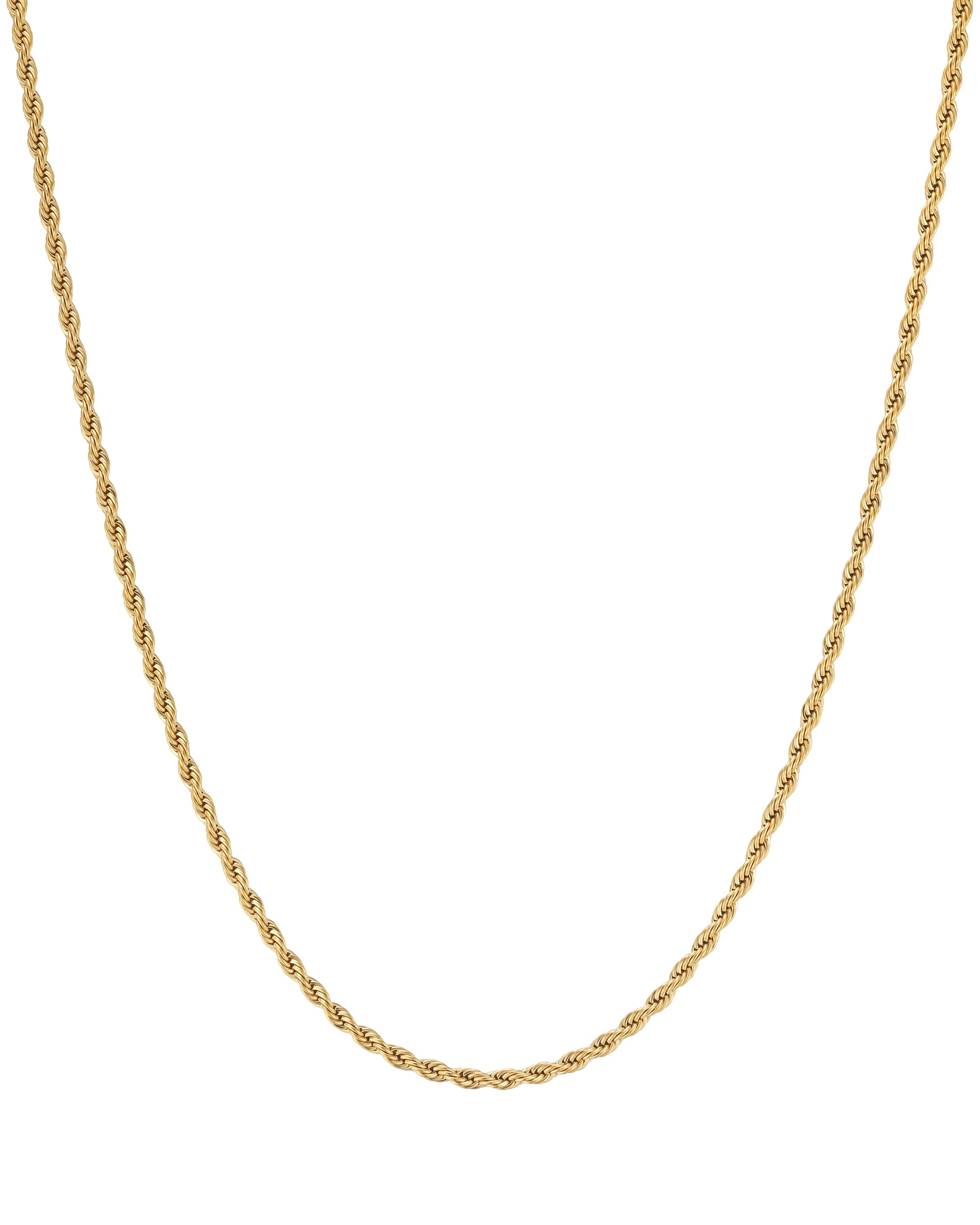 3mm 18k gold rope necklace by Iceman Society